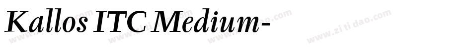Kallos ITC Medium字体转换